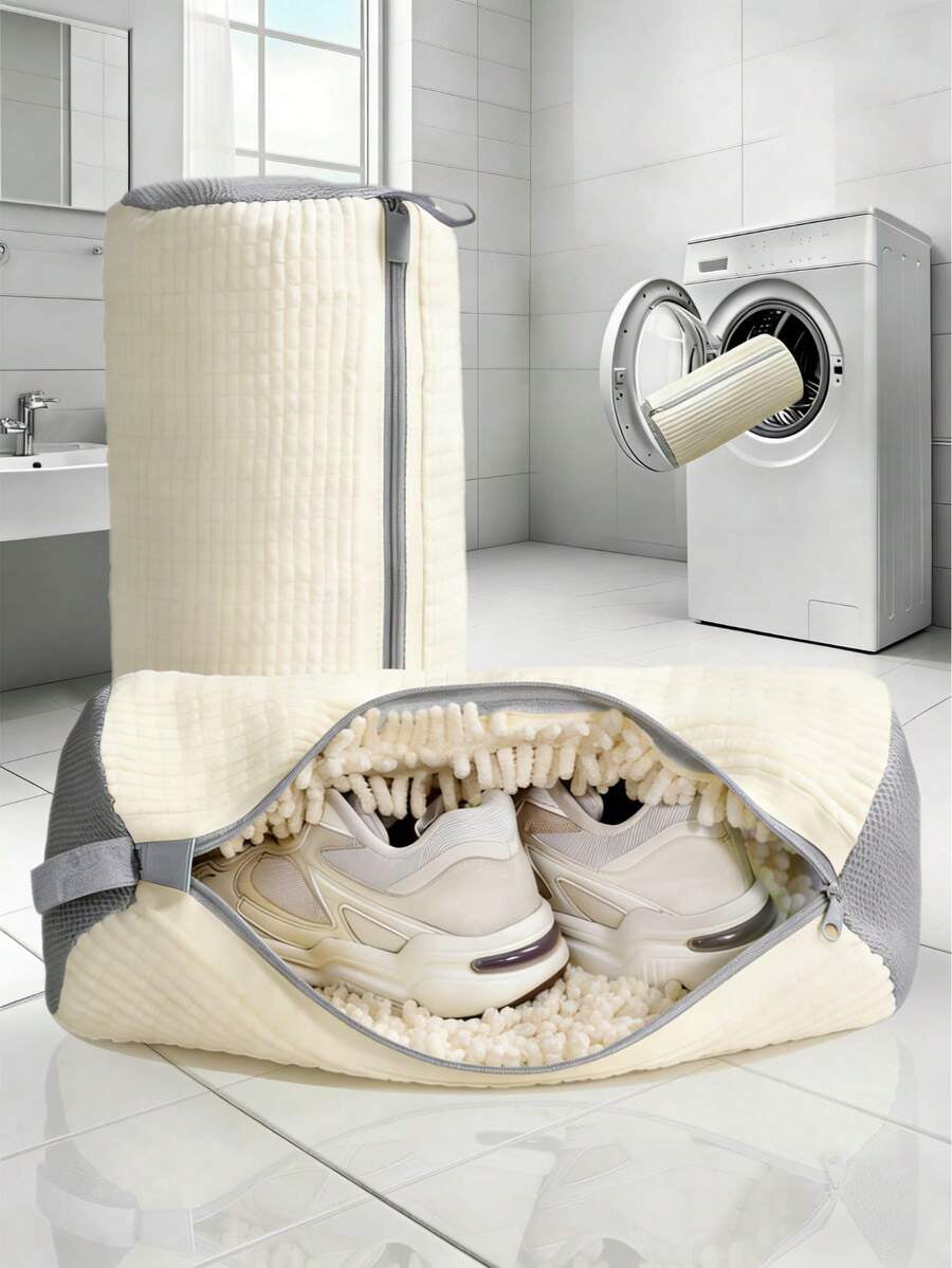 360° Shoe Cleaning Bag, Machine Washable, A Must-Have For Lazy People, Supports Hanging Drying, Suitable For All Types Of Shoes
