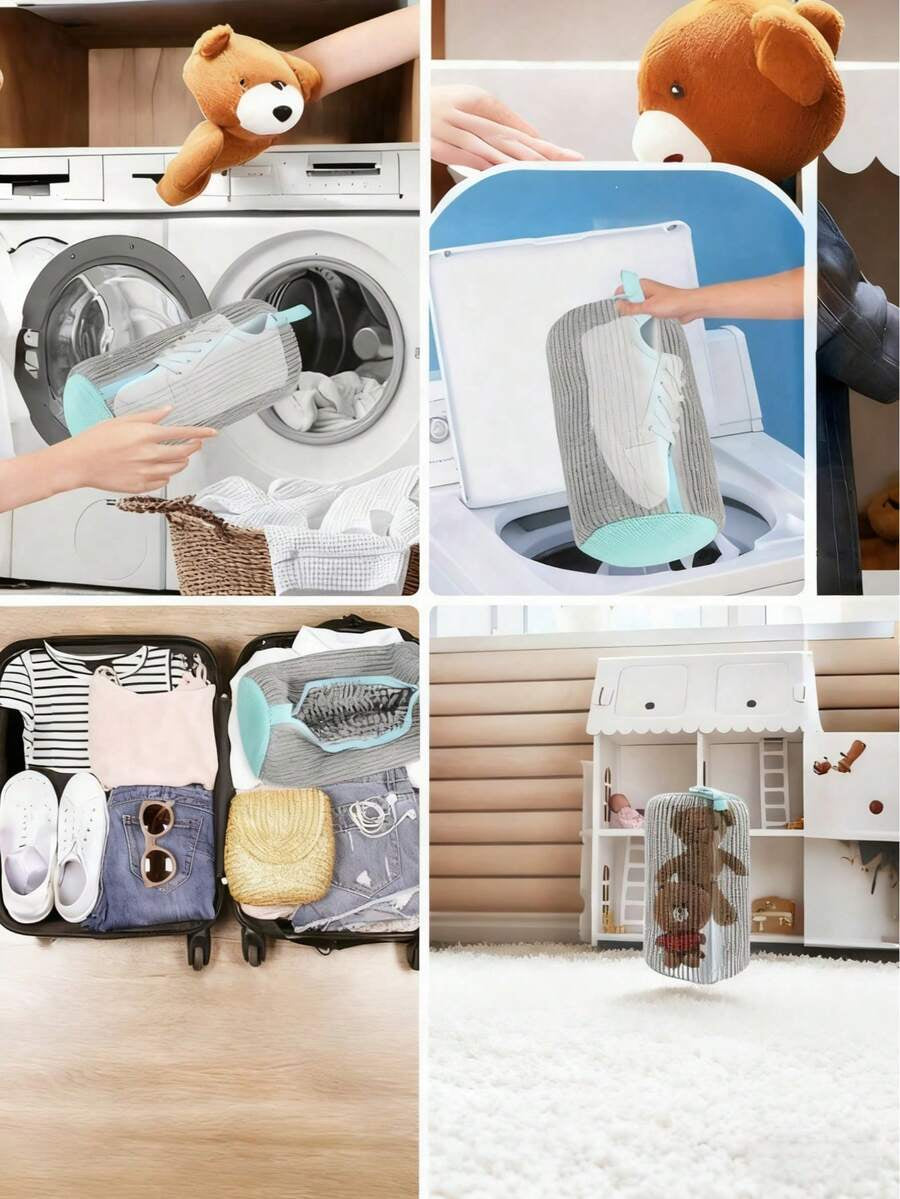 360° Shoe Cleaning Bag, Machine Washable, A Must-Have For Lazy People, Supports Hanging Drying, Suitable For All Types Of Shoes