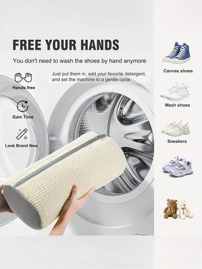 360° Shoe Cleaning Bag, Machine Washable, A Must-Have For Lazy People, Supports Hanging Drying, Suitable For All Types Of Shoes