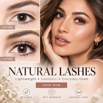 Reusable Self-Adhesive Eyelashes – No-Glue Natural False Lashes