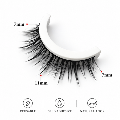 Reusable Self-Adhesive Eyelashes – No-Glue Natural False Lashes